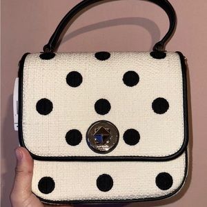 Kate Spade Natalia Square Embroidered Polka Dot Crossbody Handbag!